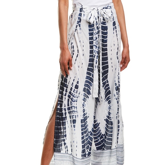Elan Wrap Pant with Open Leg Black